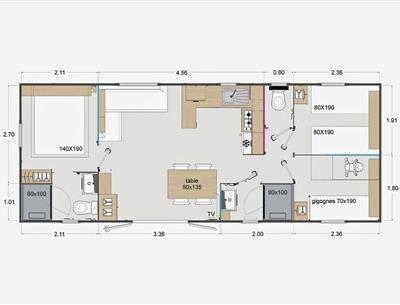 La Pélonie - Mobil-home HAUTEFORT map
